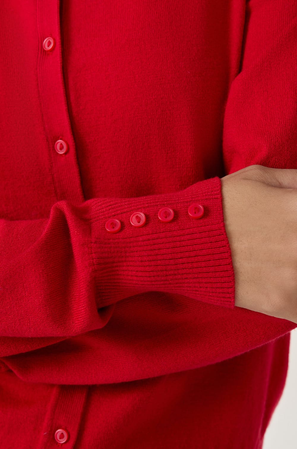 Long-sleeved cardigan with buttons;${refinementColor}