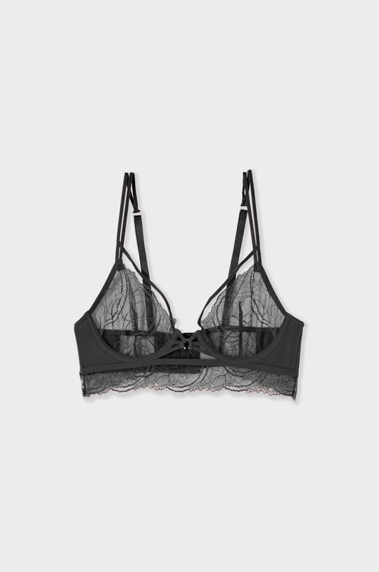 Soutien-gorge bustier en dentelle;${refinementColor}