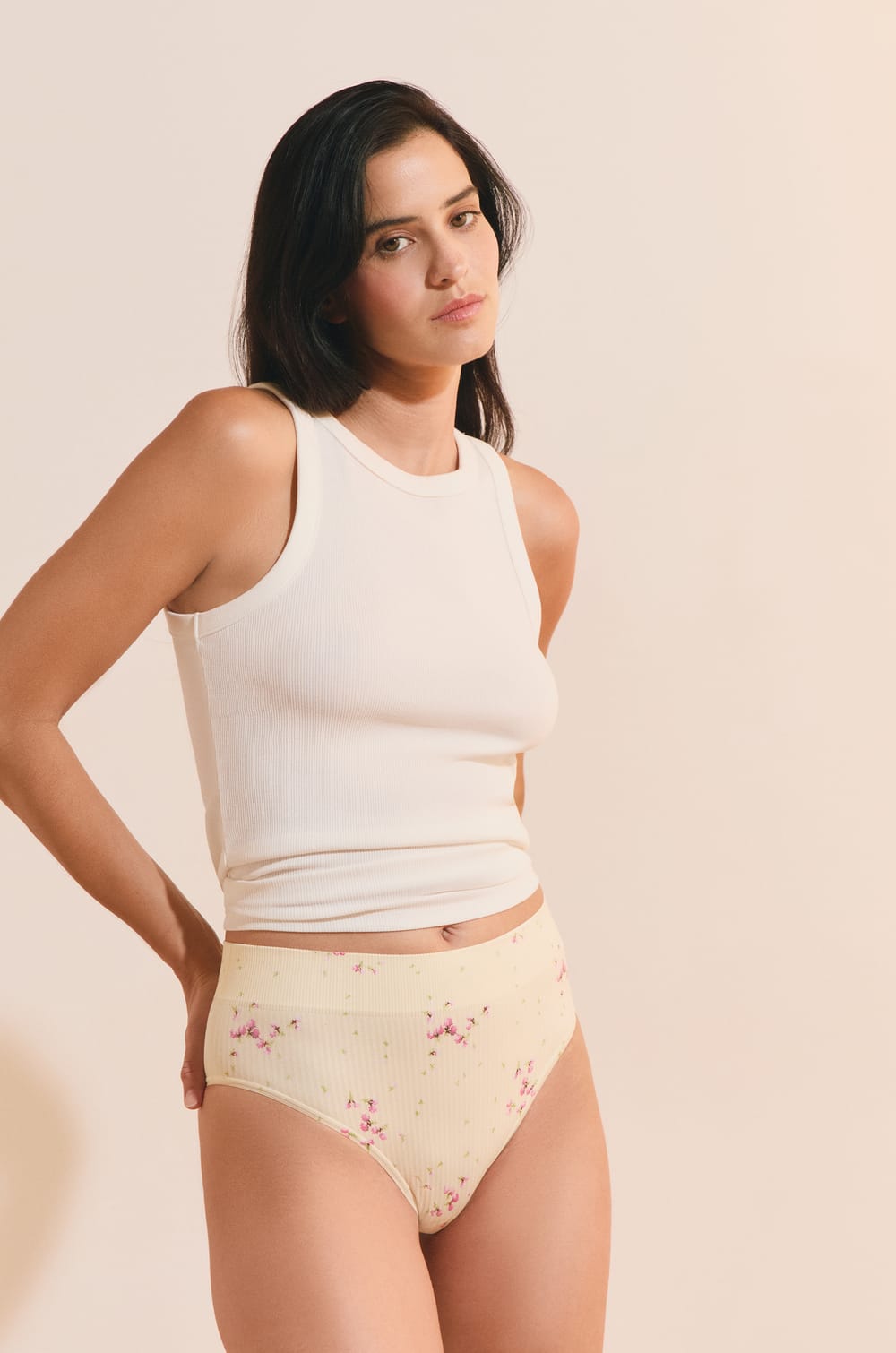 Culotte midi &agrave; motifs;${refinementColor}