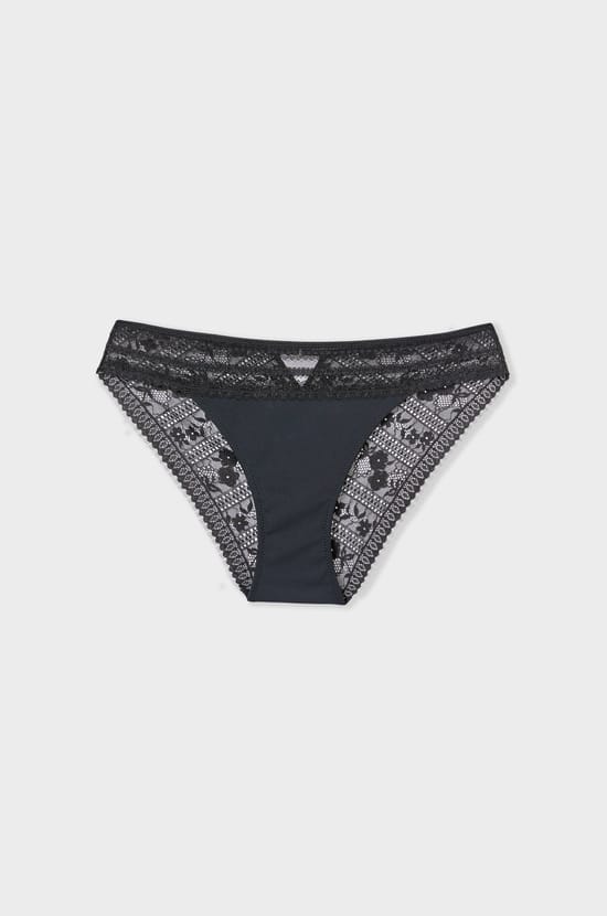 Lace and Microfiber Brief;${refinementColor}