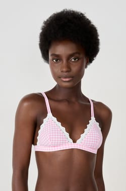 Soutien-gorge triangle sans armatures avec broderie;${refinementColor}