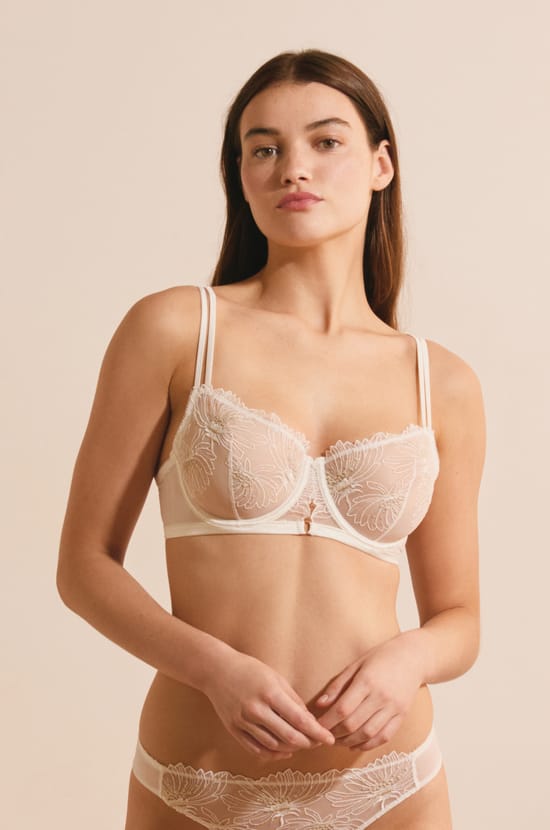Soutien-gorge N.9 - Balconnet en broderie florale;${refinementColor}