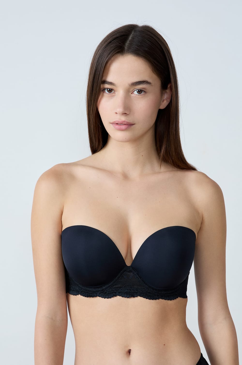 Lightly Lined Strapless Bra;${refinementColor}