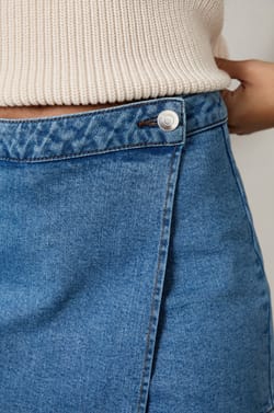 Denim Skort;${refinementColor}