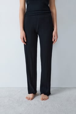 Pantalon de pyjama en maille côtelée Richelieu ;${refinementColor}