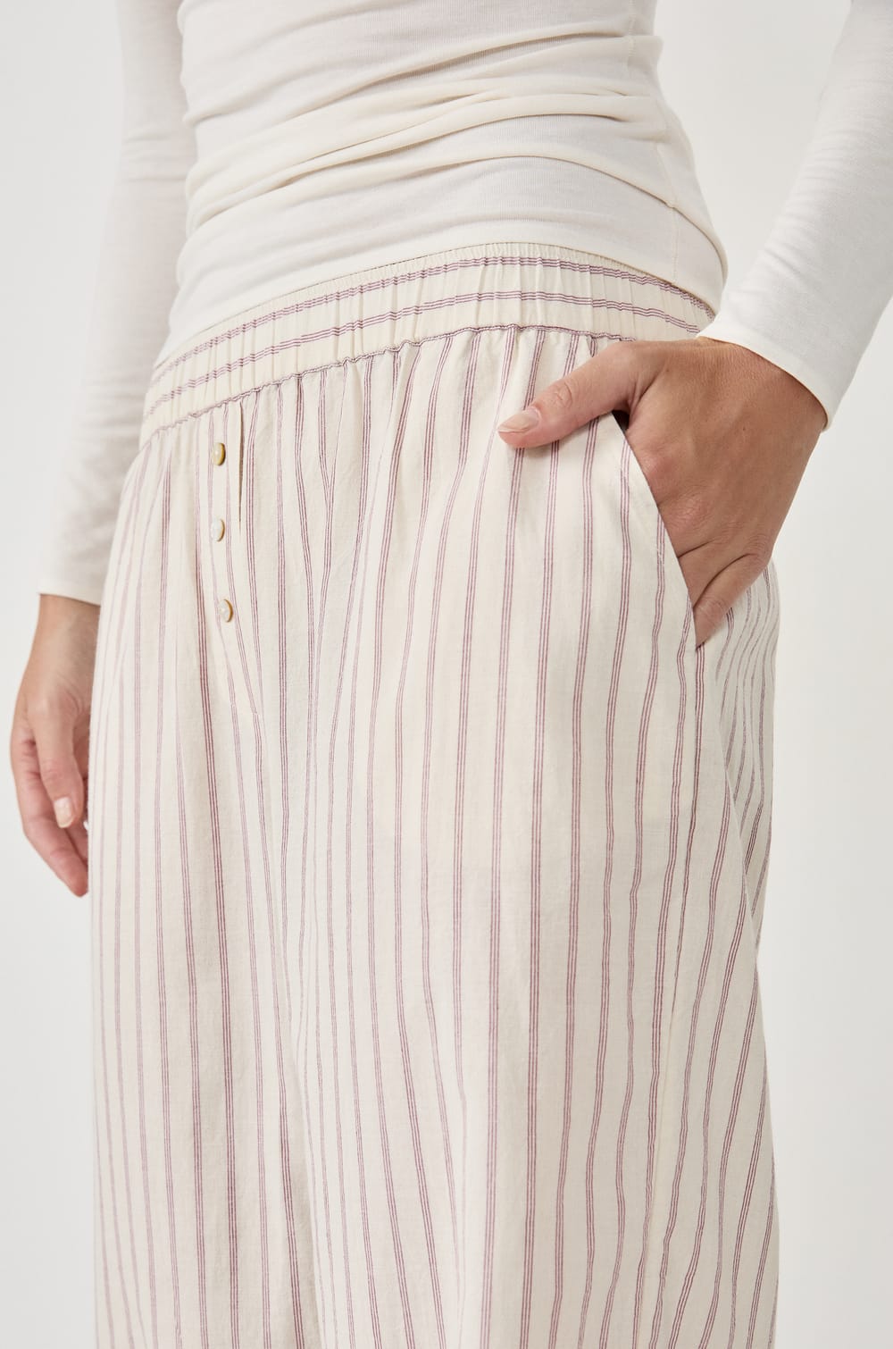 Pantalon de pyjama à rayures;${refinementColor}