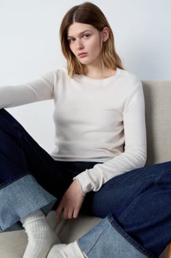 Pull fin avec laine;${refinementColor}