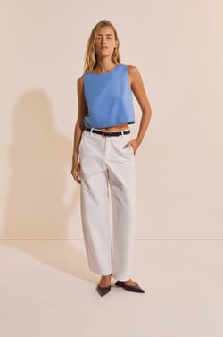 Top sans manches avec lin;${refinementColor}