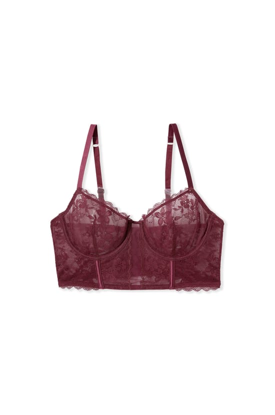 Soutien-gorge bustier avec broderie;${refinementColor}