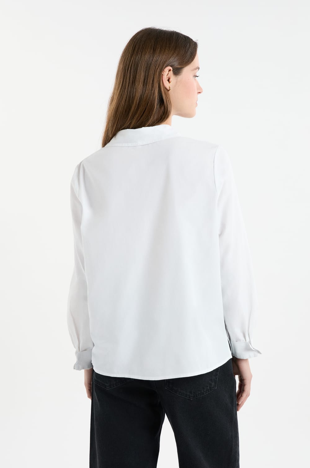Chemise &agrave; manches longues en coton;${refinementColor}