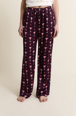 Satijnen pyjamabroek met mocktail print;${refinementColor}