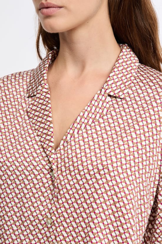 Chemise de pyjama à motifs;${refinementColor}