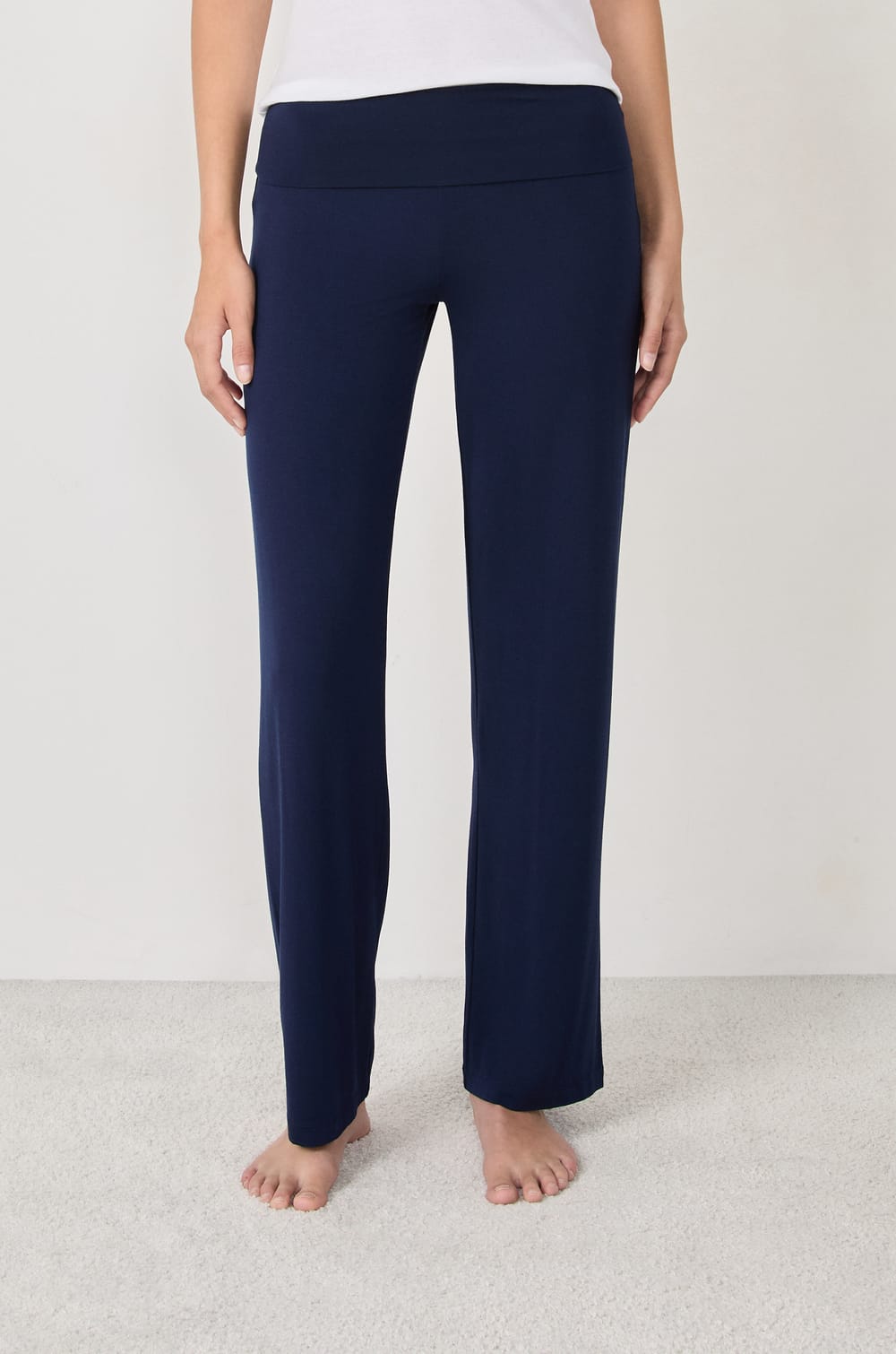 Pyjamahose mit weitem Schnitt aus Modal;${refinementColor}