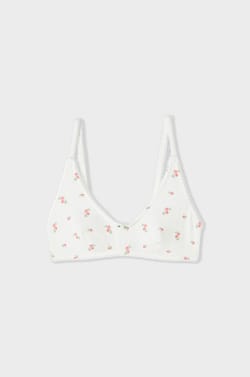 Cotton Pointelle Bralette with Motifs;${refinementColor}