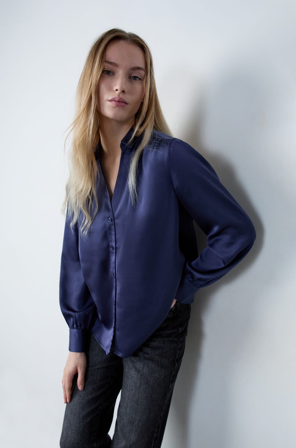 Satin Shirt;${refinementColor}