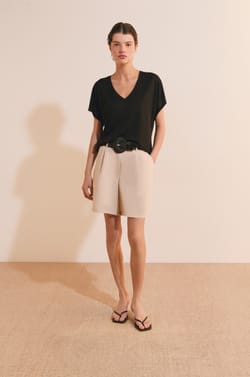 T-shirt manches courtes col V;${refinementColor}