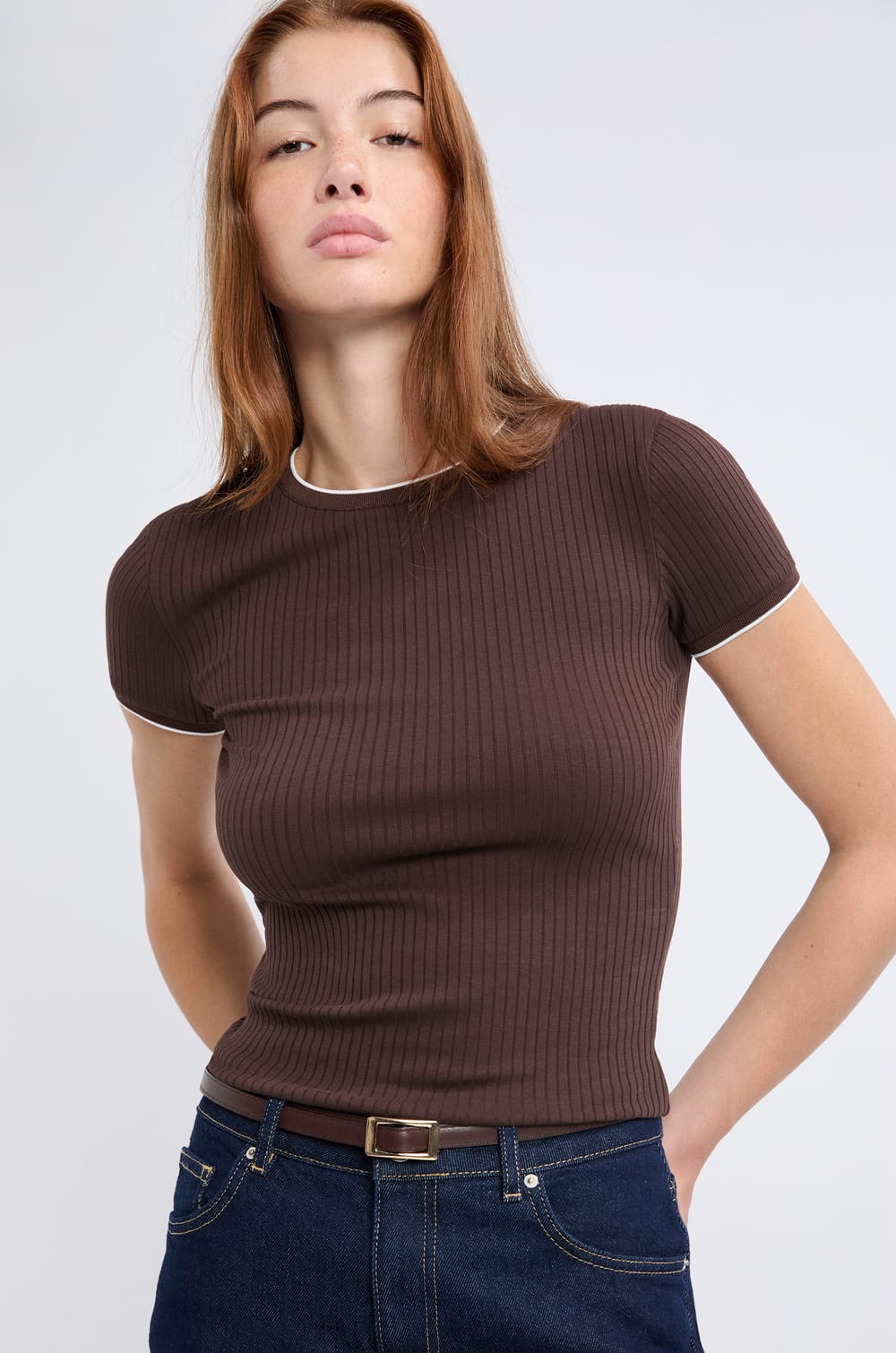 T-shirt manches courtes en coton;${refinementColor}