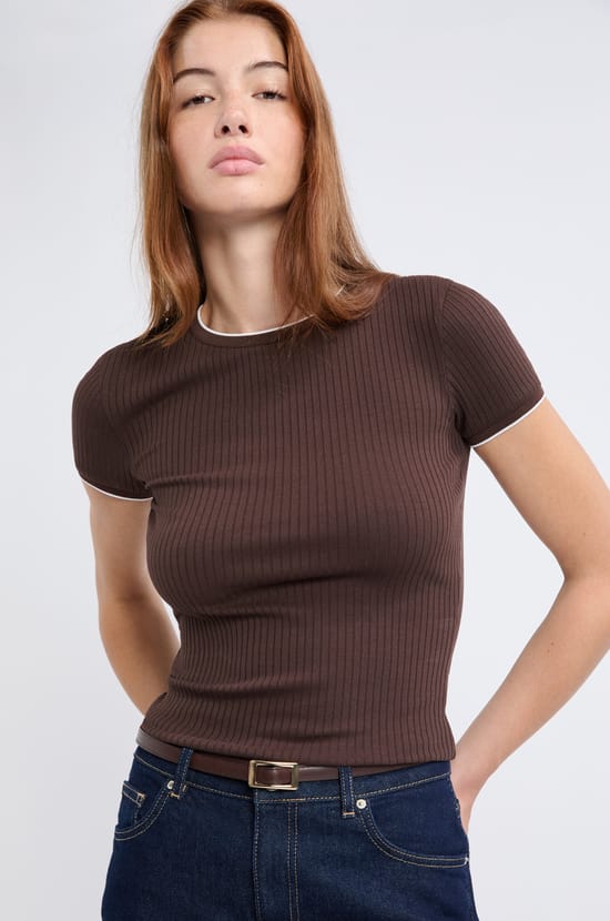 T-shirt manches courtes en coton;${refinementColor}