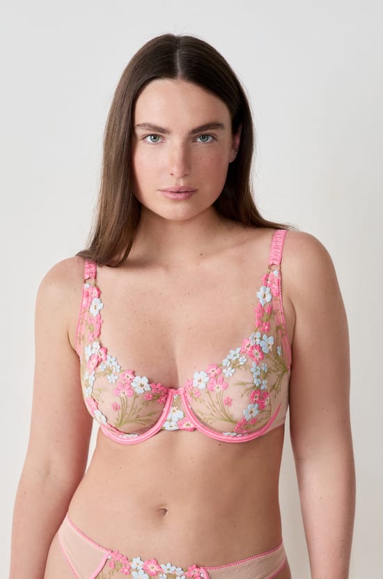 Embroidered Classic Bra;${refinementColor}