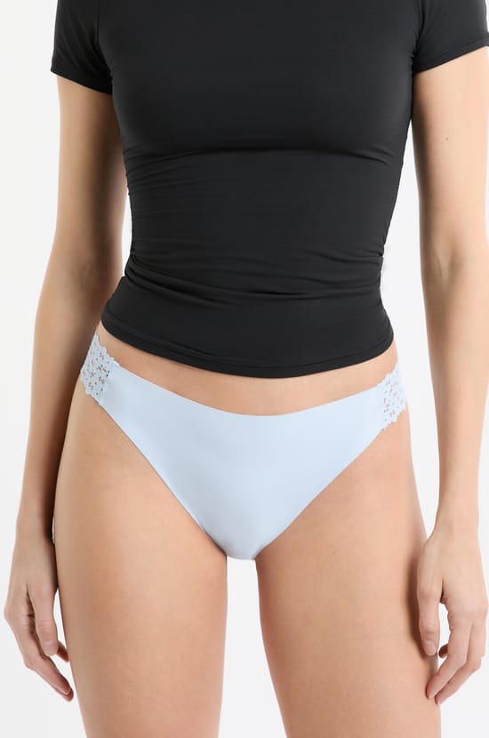 Microfibre and Lace Brief;${refinementColor}