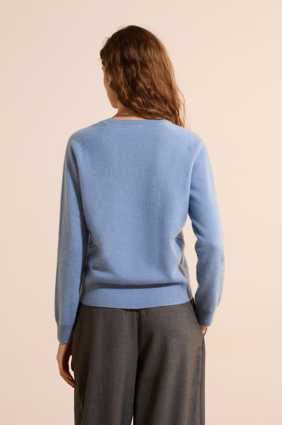 Pull col rond 100% cachemire;${refinementColor}