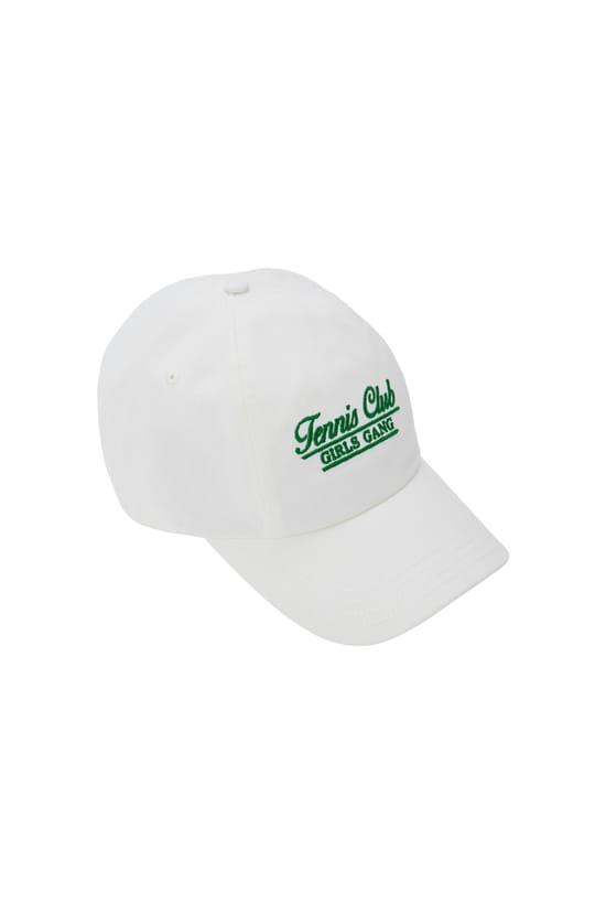 Casquette en coton avec &eacute;criture "tennis club";${refinementColor}