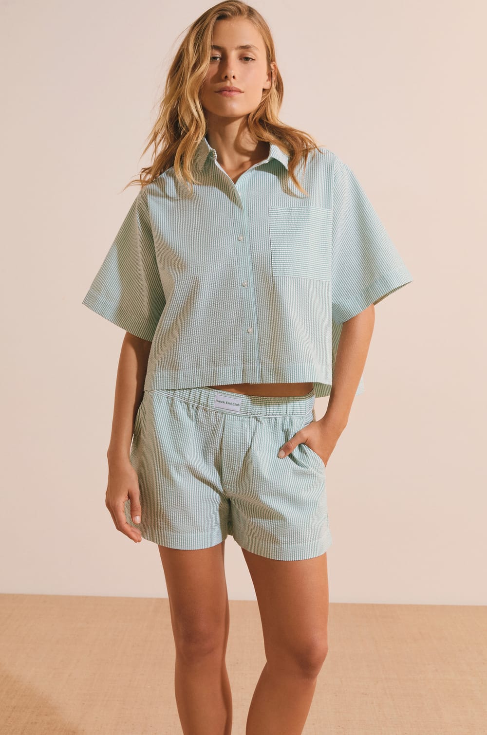 Pyjama Shorts with Cotton;${refinementColor}
