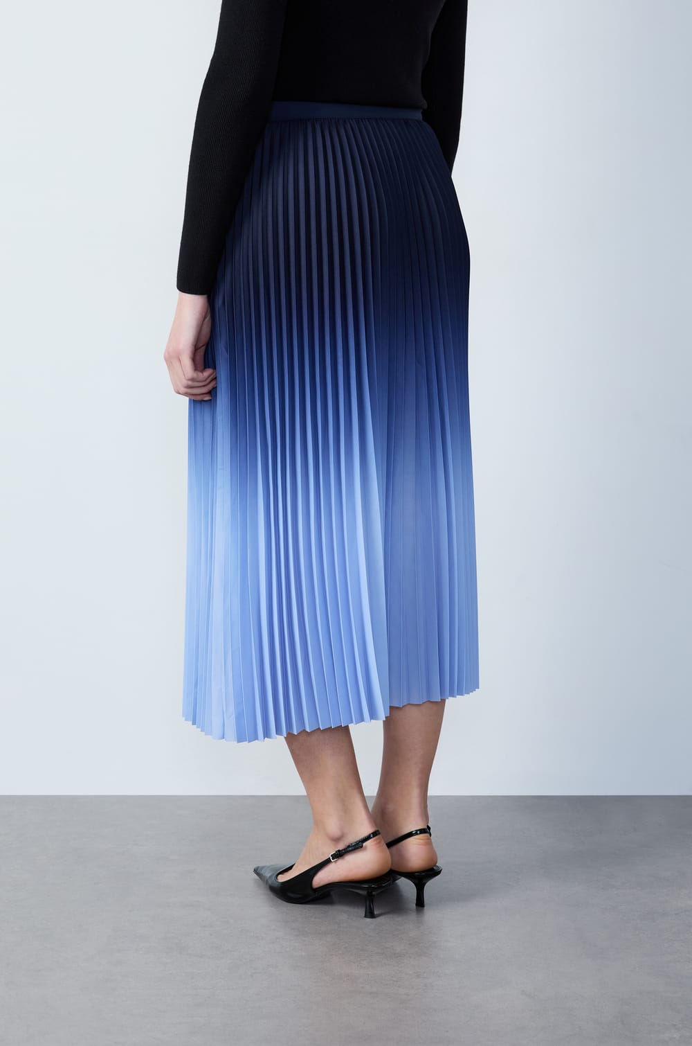 Pleated Midi Skirt;${refinementColor}