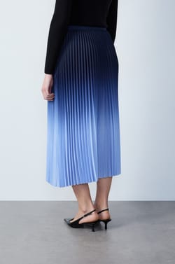 Pleated Midi Skirt;${refinementColor}