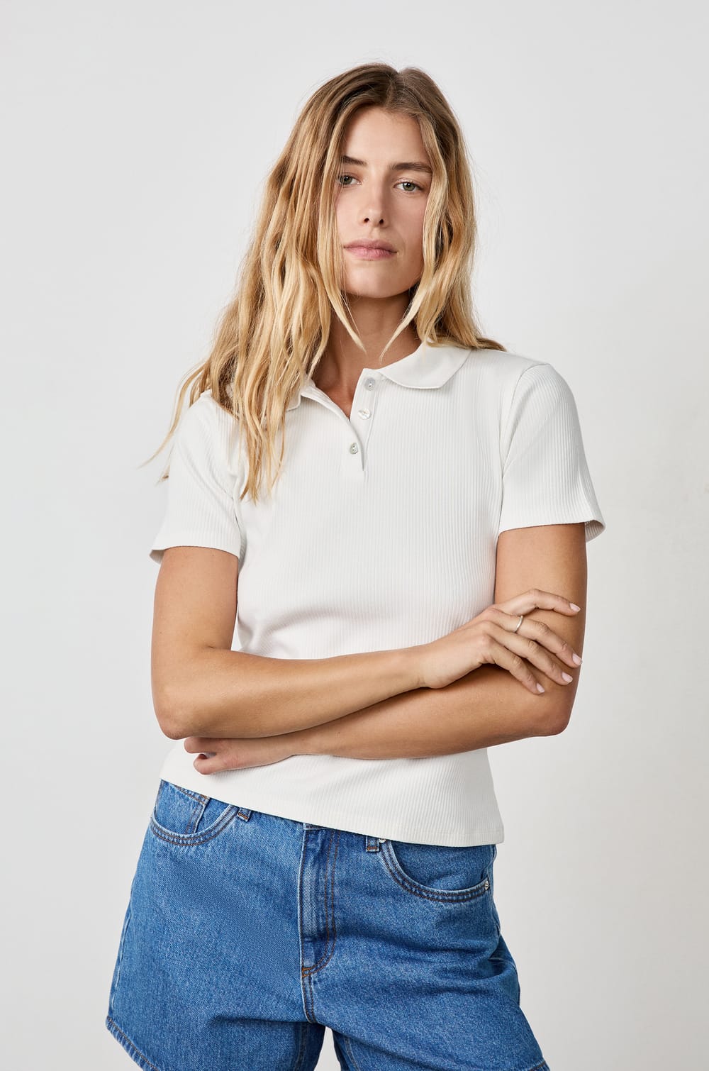 Polo manches courtes en coton;${refinementColor}