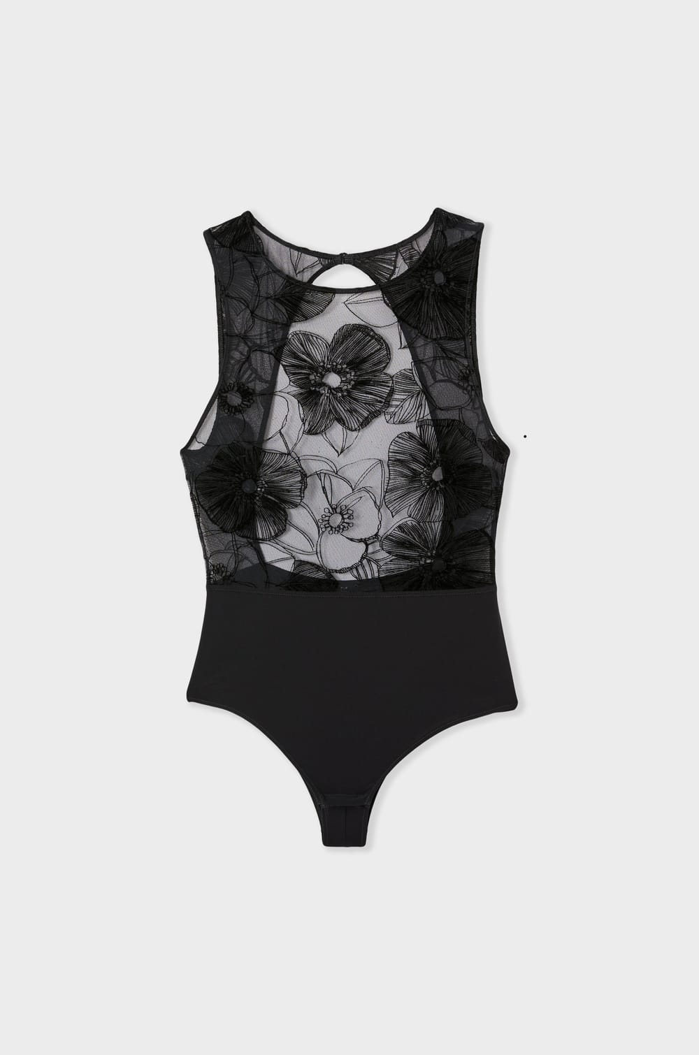 Sleeveless patterned bodysuit;${refinementColor}