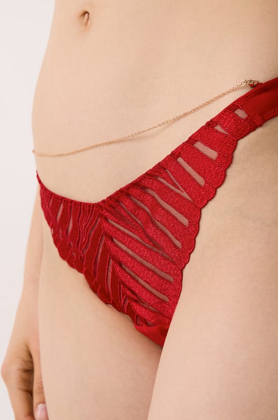 Lace Tanga with Jewelry Details;${refinementColor}