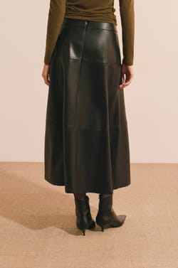 Jupe longue avec fermeture &eacute;clair;${refinementColor}