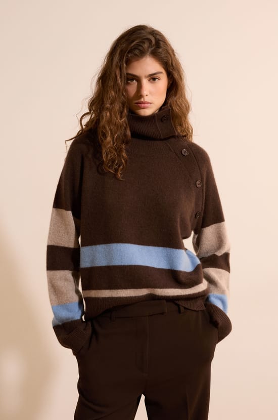 Pull col montant 100% cachemire;${refinementColor}