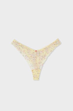 Printed lace tanga;${refinementColor}