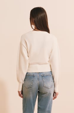 Long-Sleeved Tie-Front Cardigan;${refinementColor}