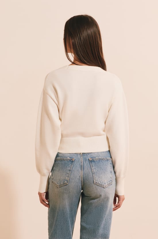Long-Sleeved Tie-Front Cardigan;${refinementColor}
