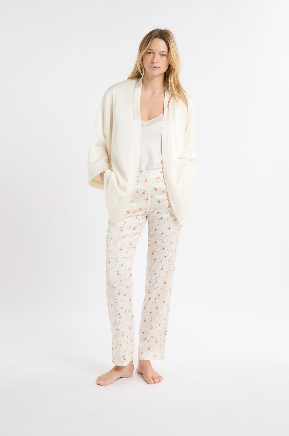 3-teiliges Satin-Pyjama-Set;${refinementColor}