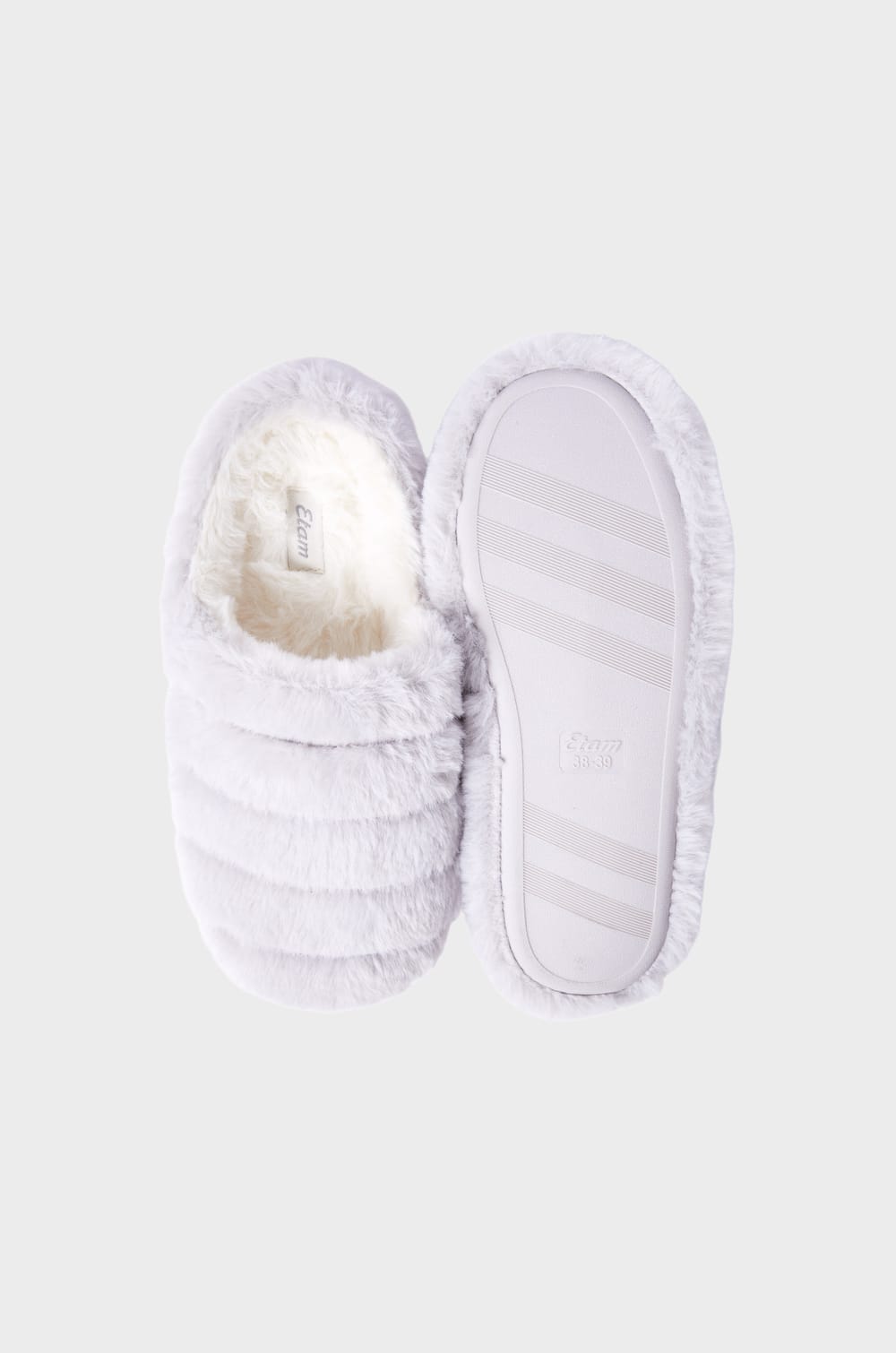 Chaussons mules en polaire fourrés;${refinementColor}
