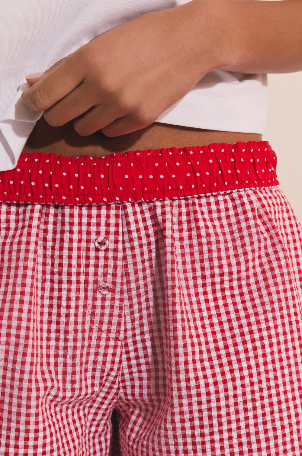 Short de pyjama &agrave; carreaux;${refinementColor}