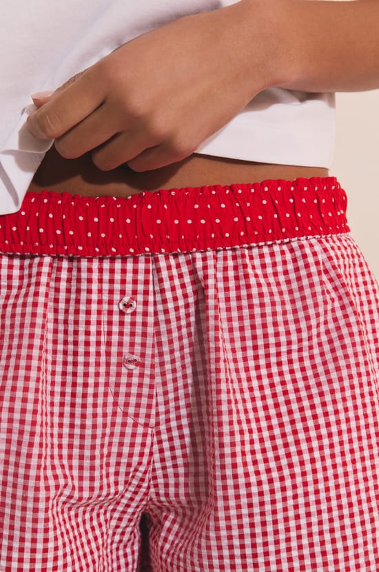 Short de pyjama &agrave; carreaux;${refinementColor}