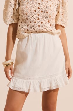 Short Cotton Skirt;${refinementColor}