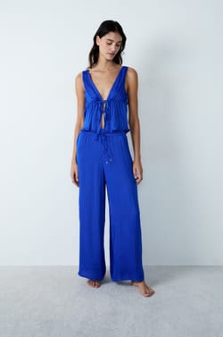 Wide-leg satin trousers;${refinementColor}