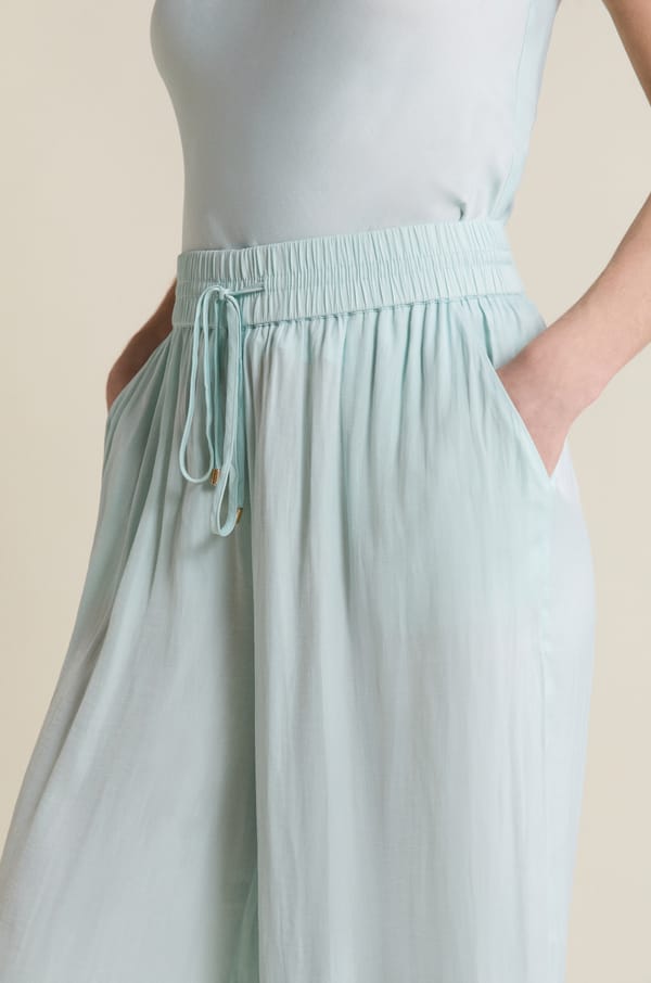 Wide-Cut Satin Trousers;${refinementColor}