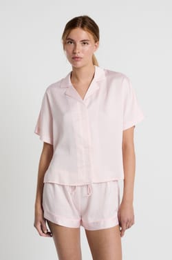 Printed short-sleeved pyjama shirt;${refinementColor}