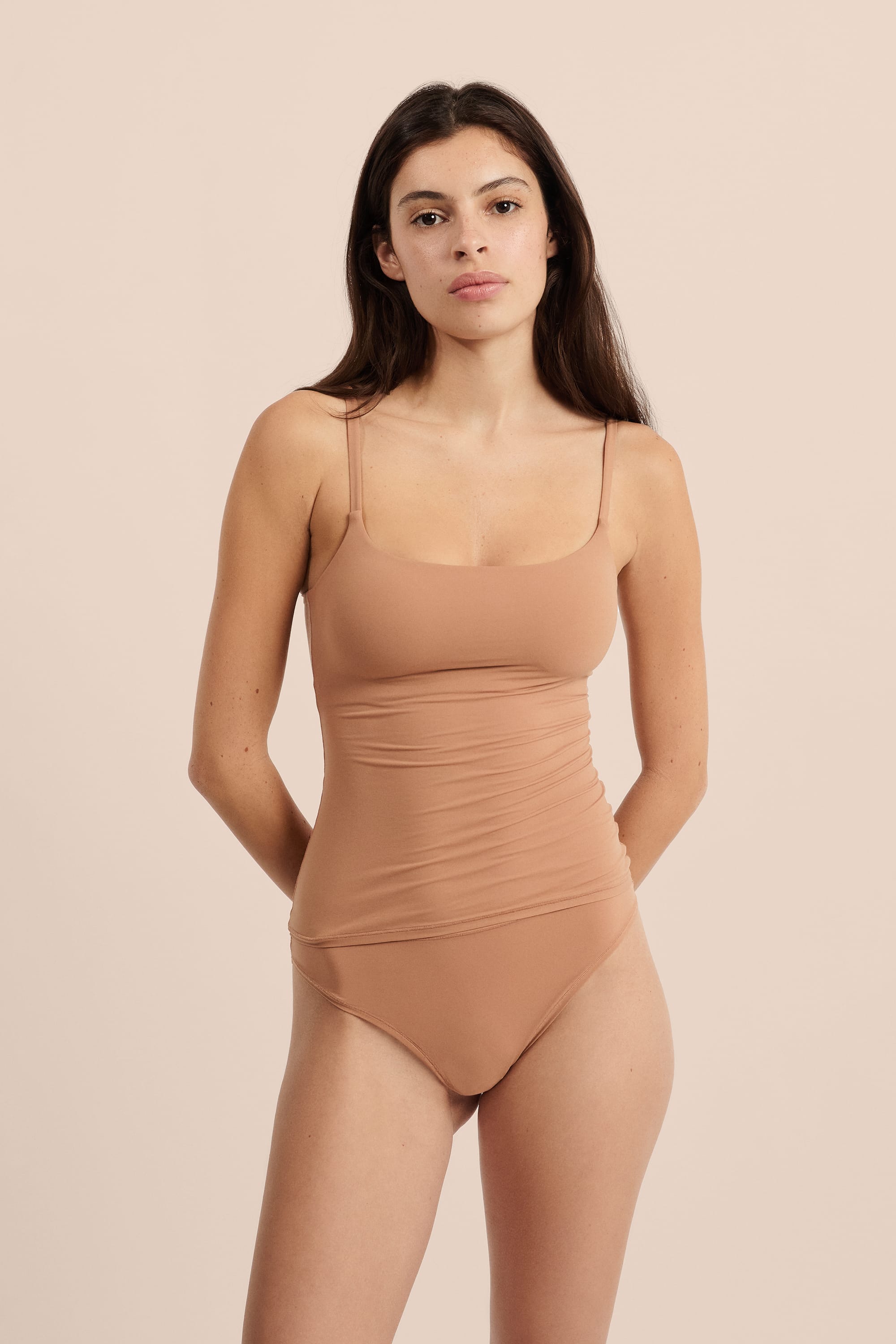 Microfiber Top with Built-in Bra - PURE SOFT - BLUSH - ETAM