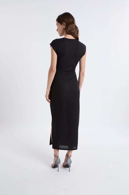 Robe longue fendue;${refinementColor}