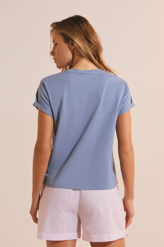 T-shirt de pyjama en coton &agrave; imprim&eacute;;${refinementColor}