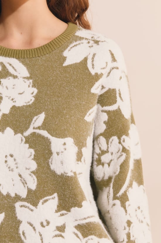 Pull &agrave; motif floral;${refinementColor}