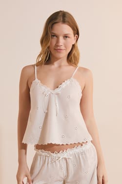 Top de pijama estampado de algod&oacute;n;${refinementColor}
